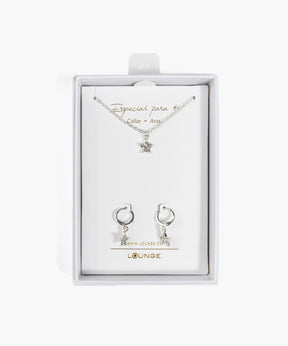 Set Collar Y Aros Con Estrellas