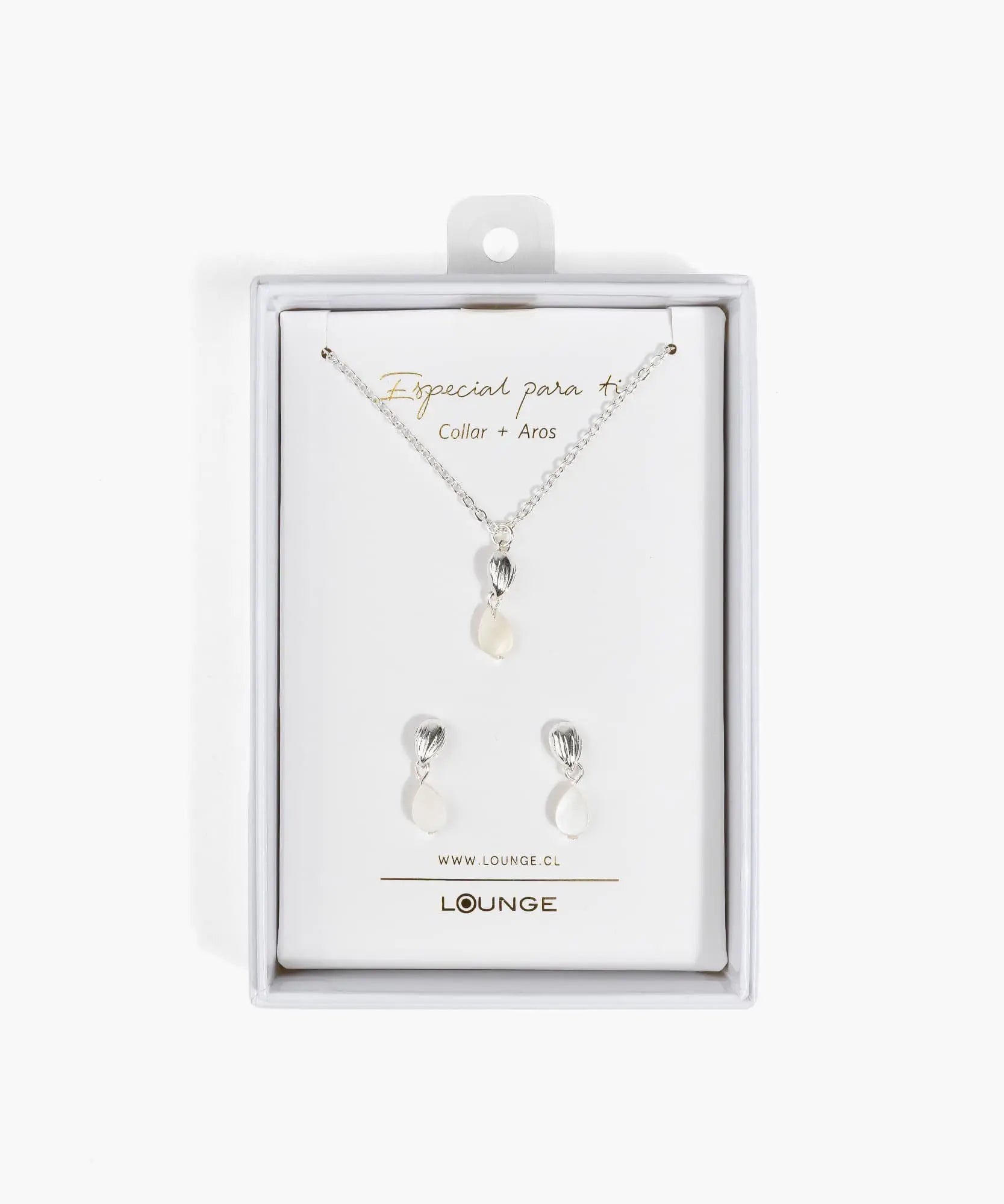 Set Collar Y Aros Perla