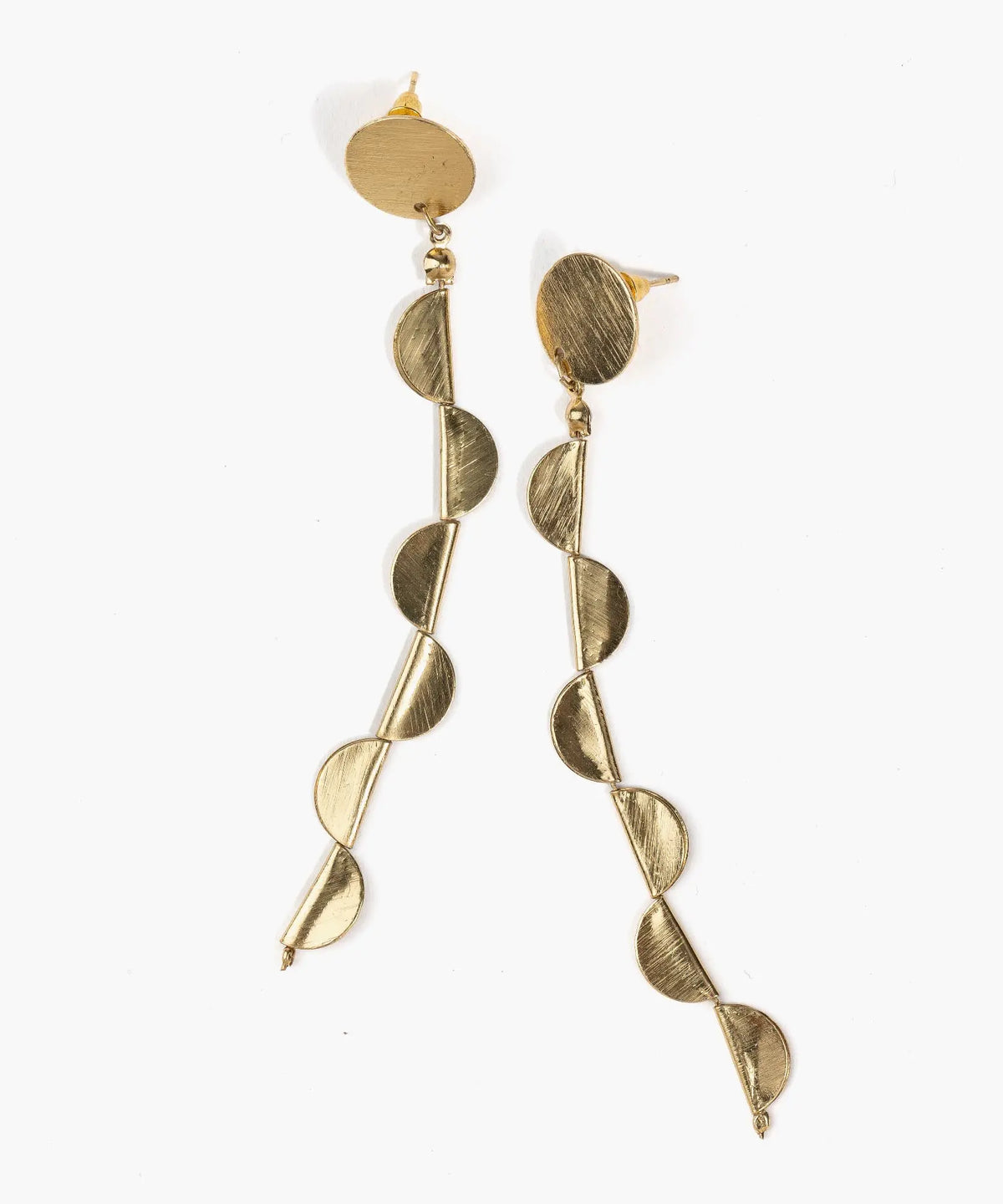 Aros Largos Semicírculos - Dorado