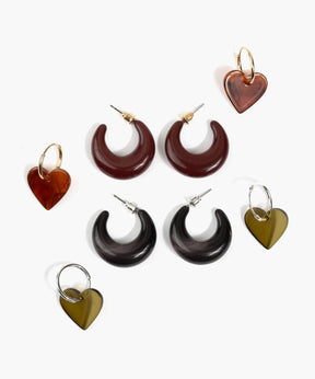 Set Aros Argollas Resina