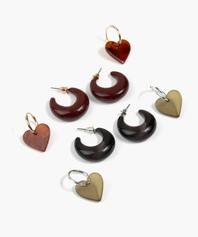 Set Aros Argollas Resina