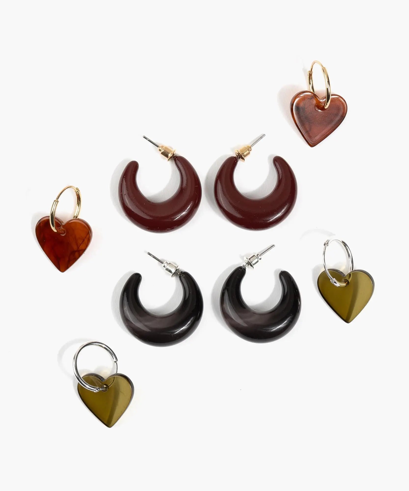 Set Aros Argollas Resina