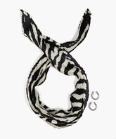 Set Pañuelo Y Aros Zebra