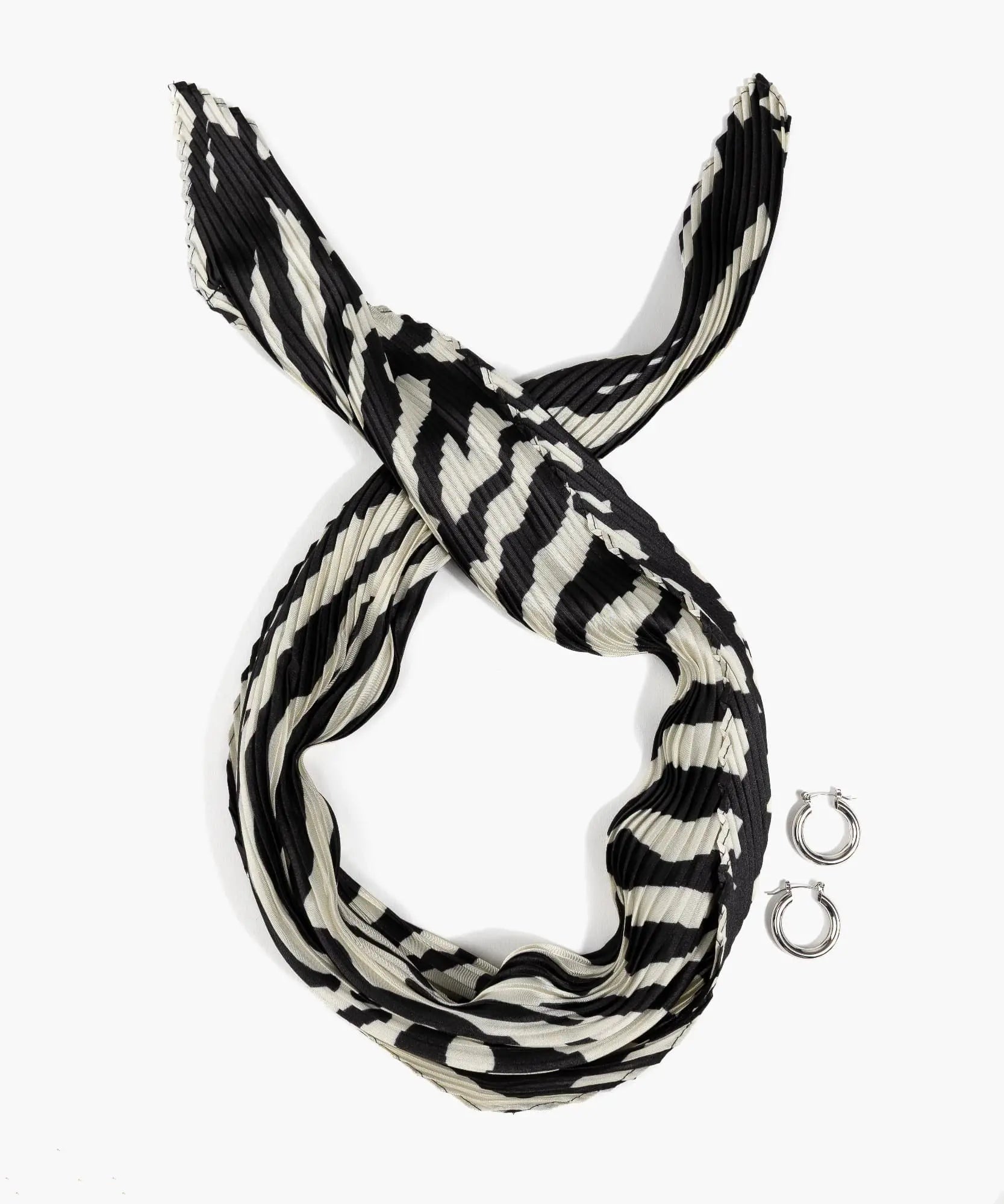 Set Pañuelo Y Aros Zebra