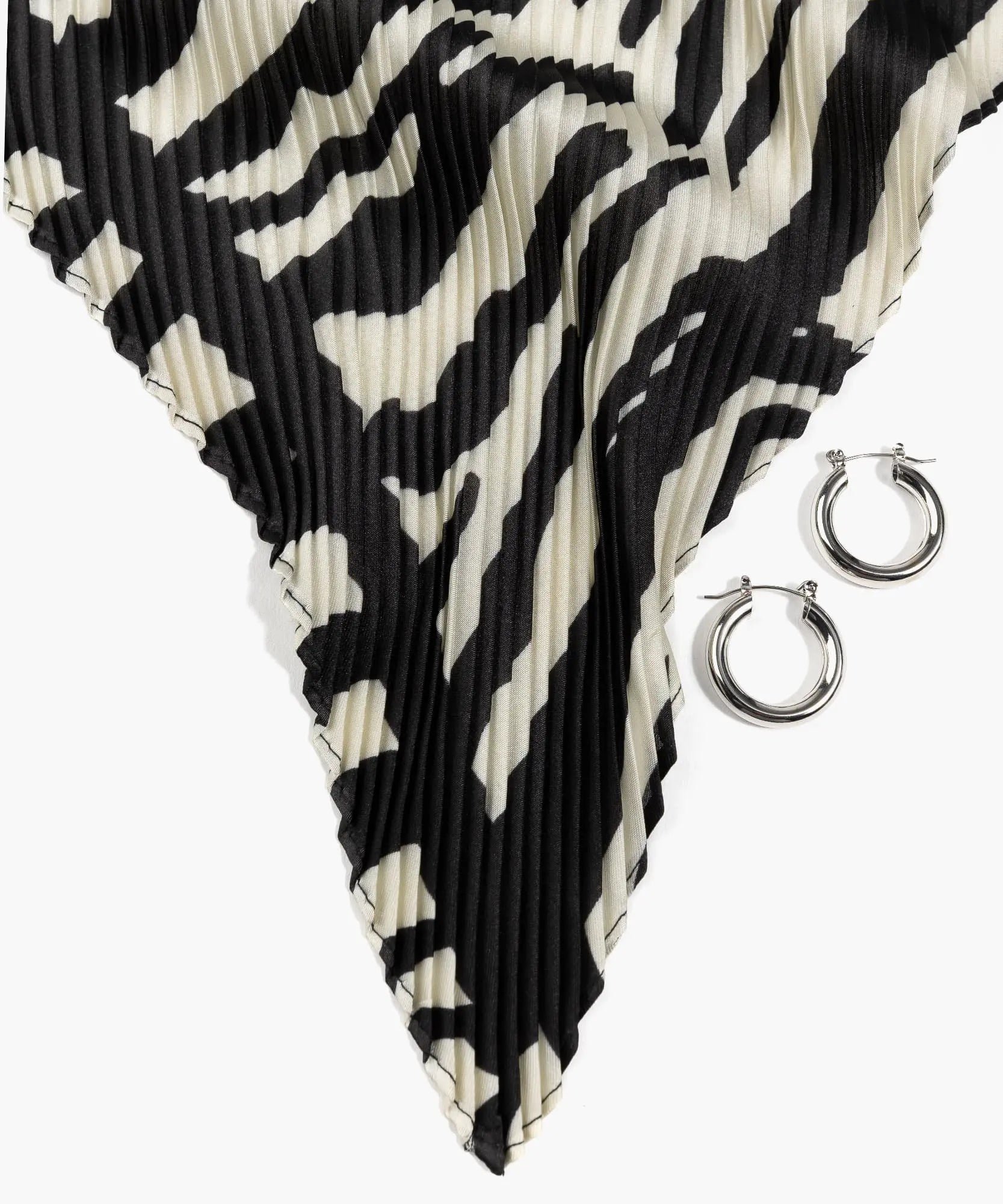 Set Pañuelo Y Aros Zebra