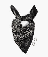 Set Pañuelo Y Aros Diseño Animal Print
