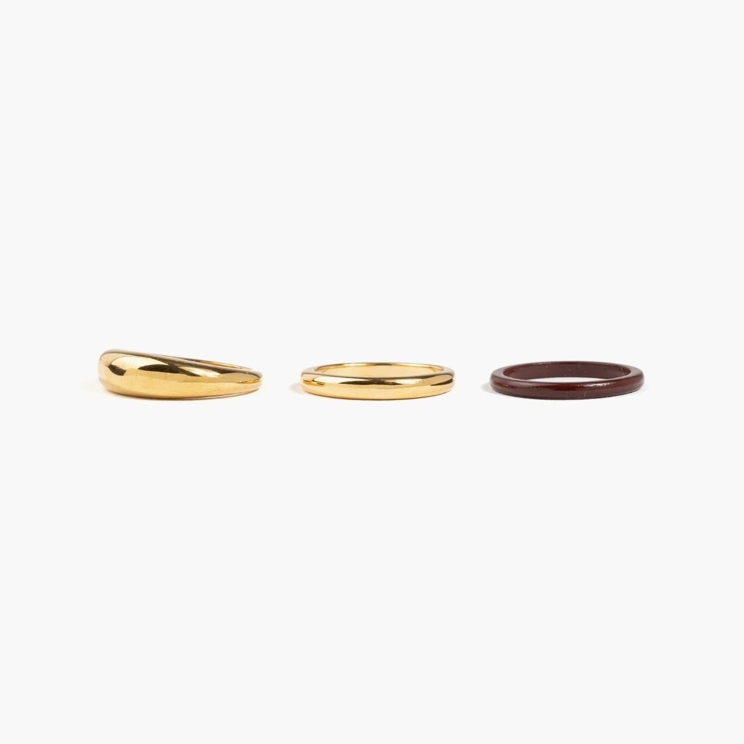 Set Anillos Acero Inoxidable Clásicos