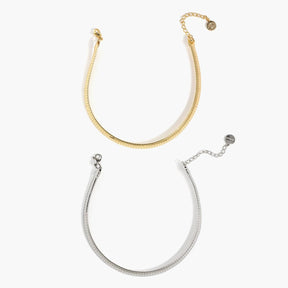 Collar Acero Inoxidable Choker Textura