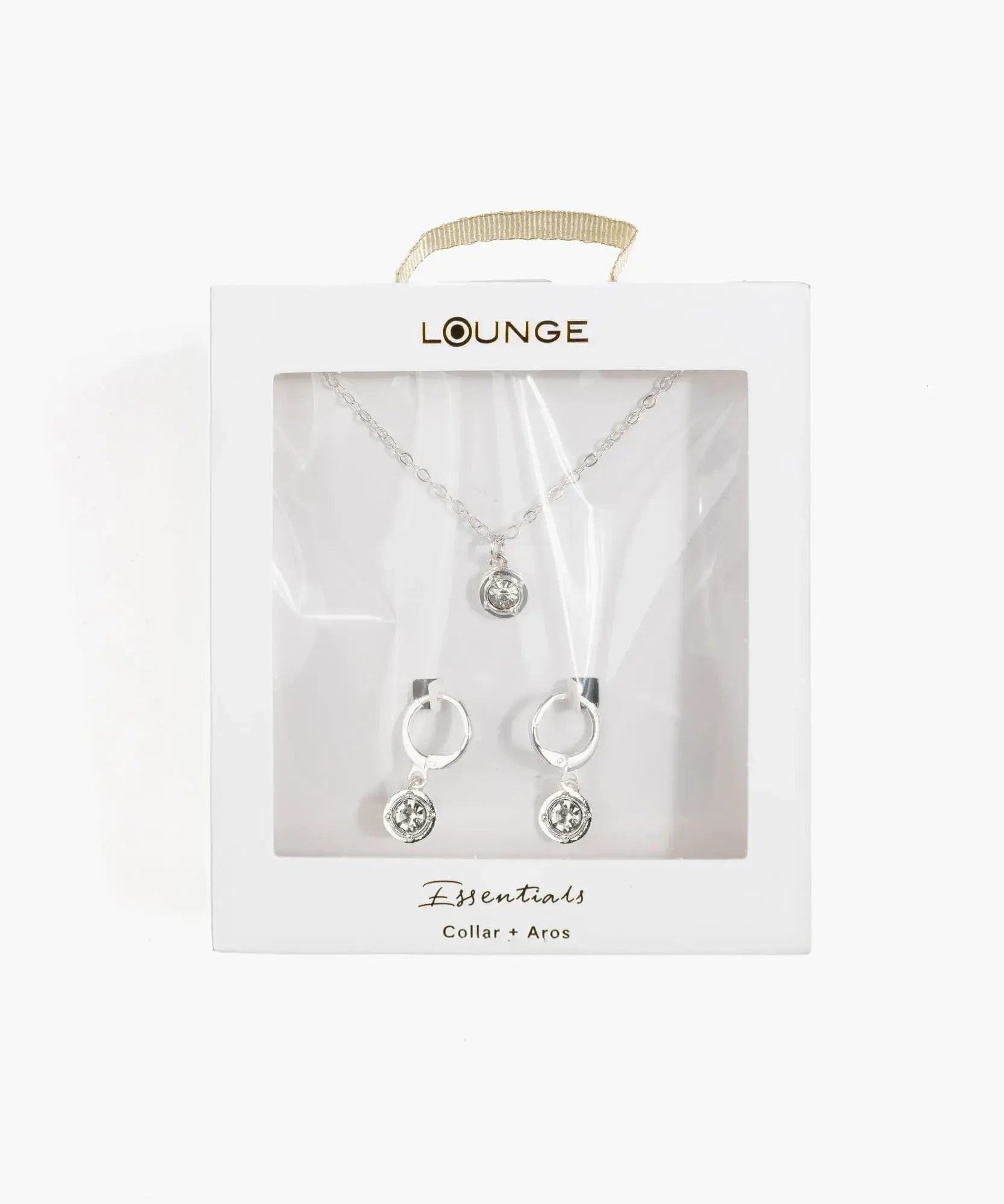 Set Collar Y Aros Brillo