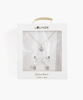 Set Collar Y Aros Brillo