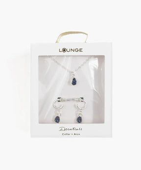 Set Collar Y Aros Piedra