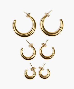 Set Aros Argollas Acero Inoxidable