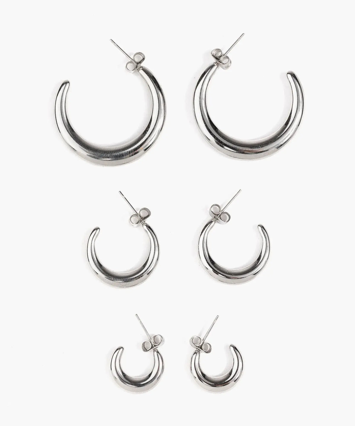 Set Aros Argollas Acero Inoxidable