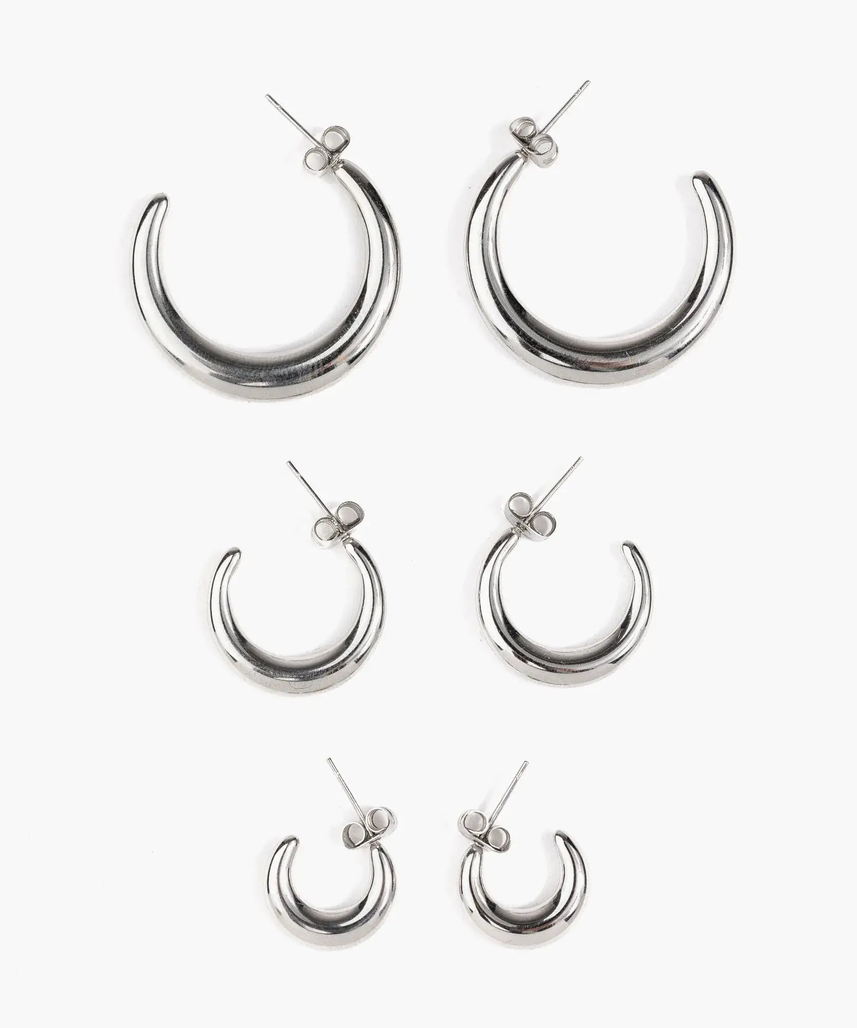 Set Aros Argollas Acero Inoxidable