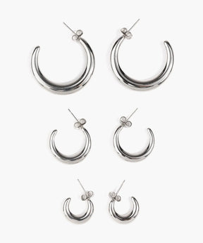Set Aros Argollas Acero Inoxidable