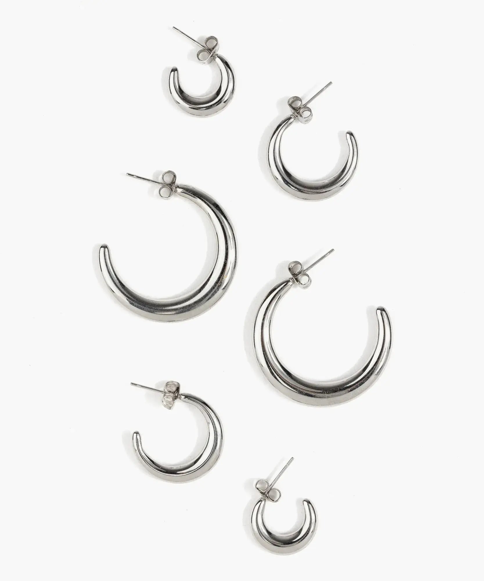 Set Aros Argollas Acero Inoxidable