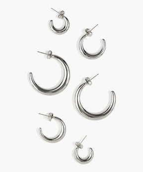 Set Aros Argollas Acero Inoxidable