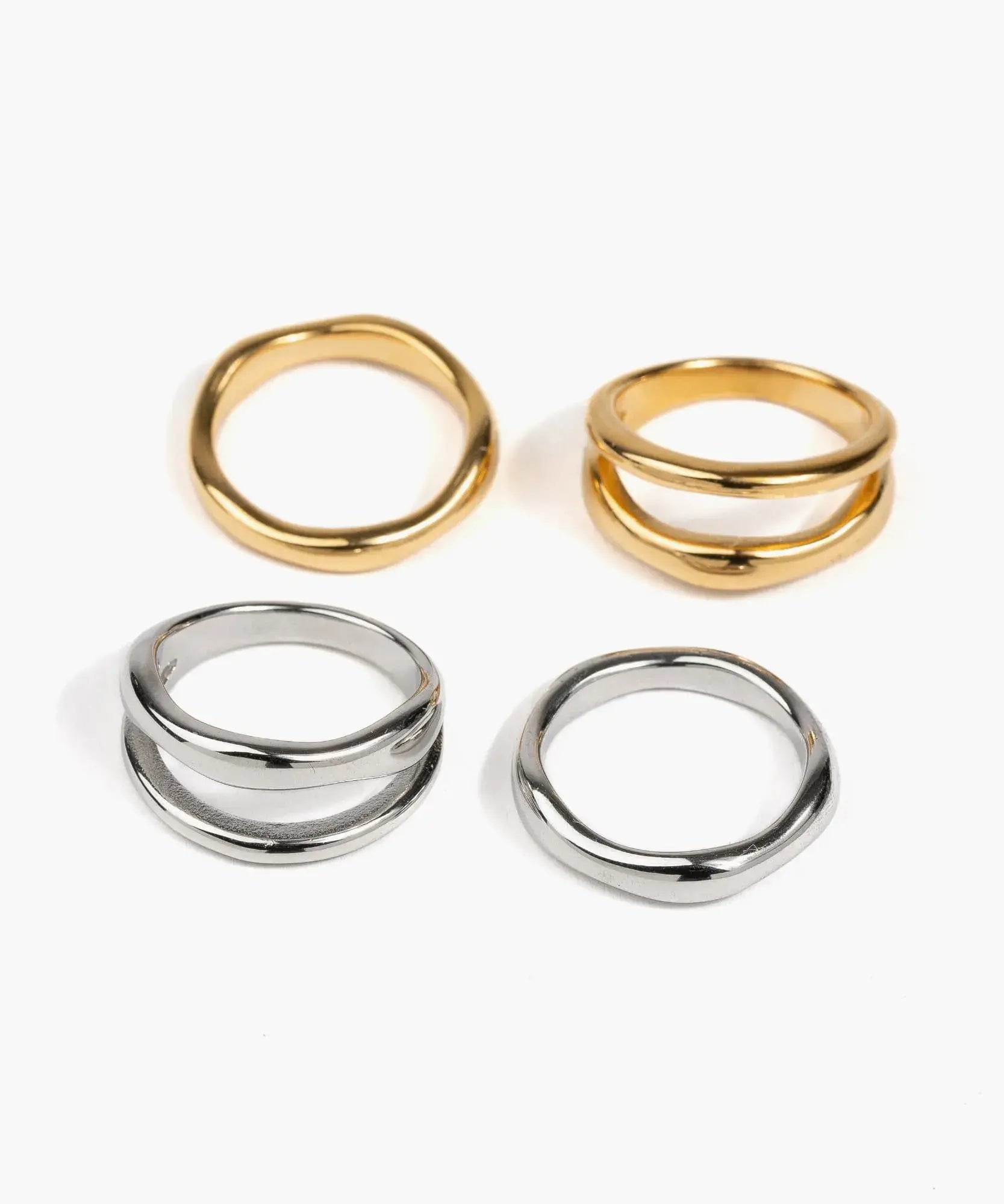 Set Anillos Irregular