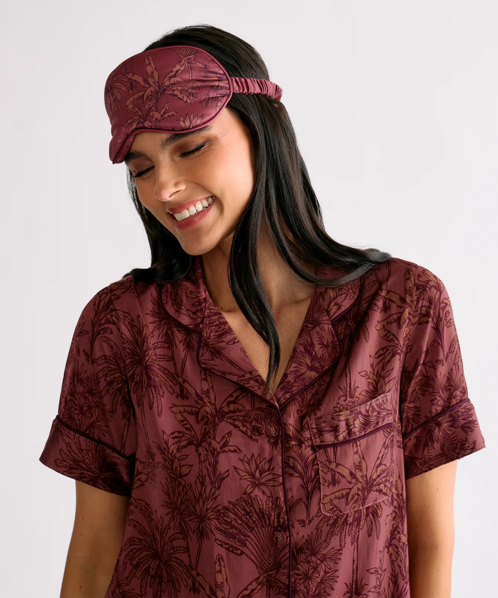 Pijama Camisero Palmeras Dreamy