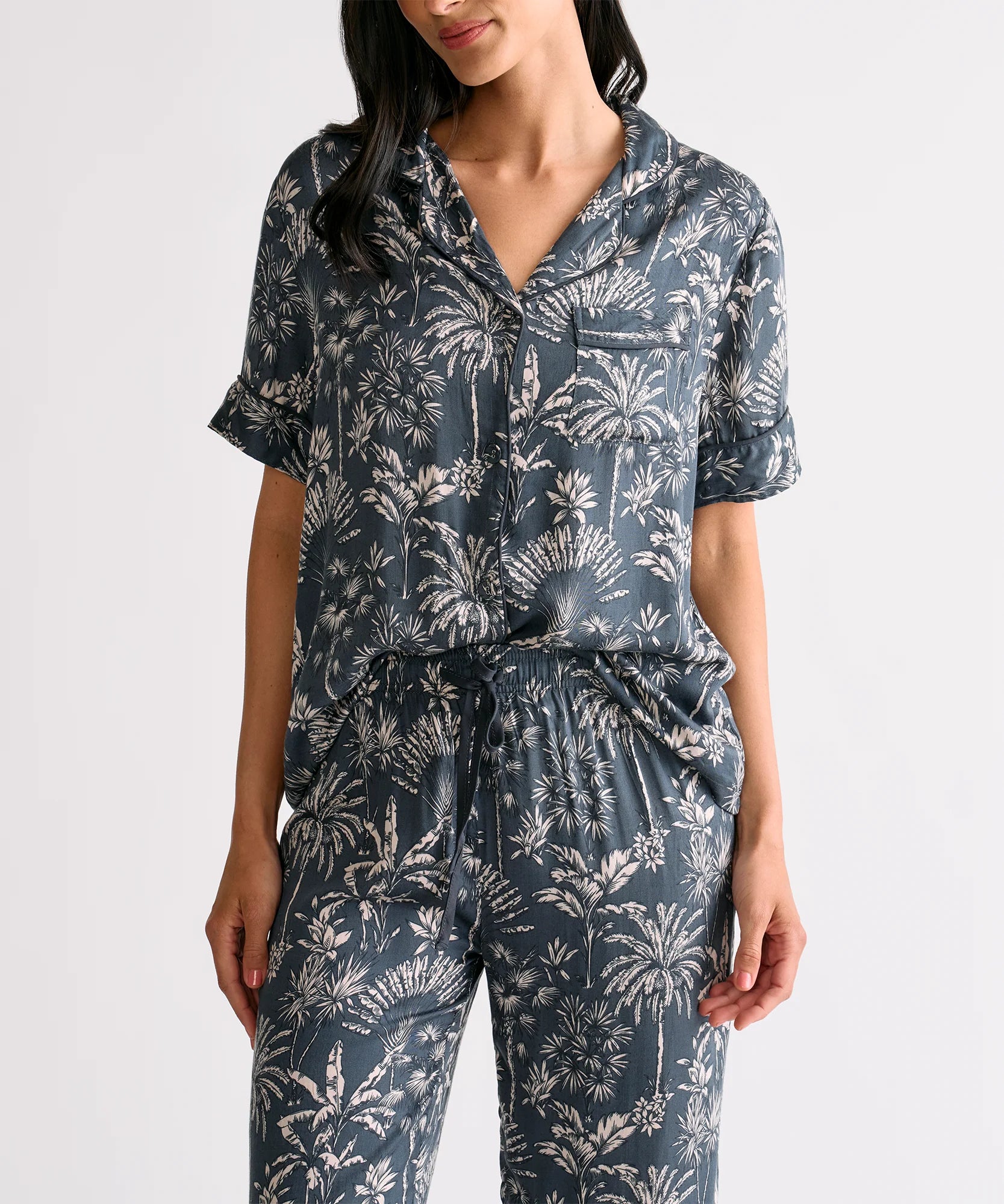 Pijama Camisero Palmeras Dreamy