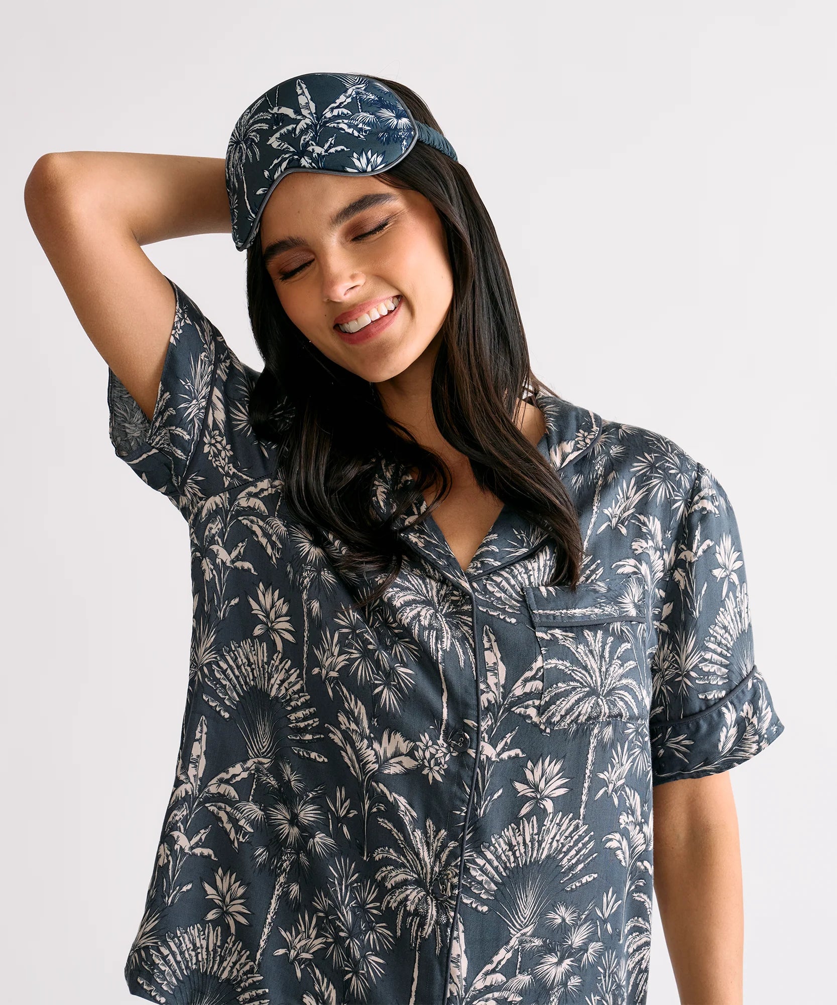 Pijama Camisero Palmeras Dreamy