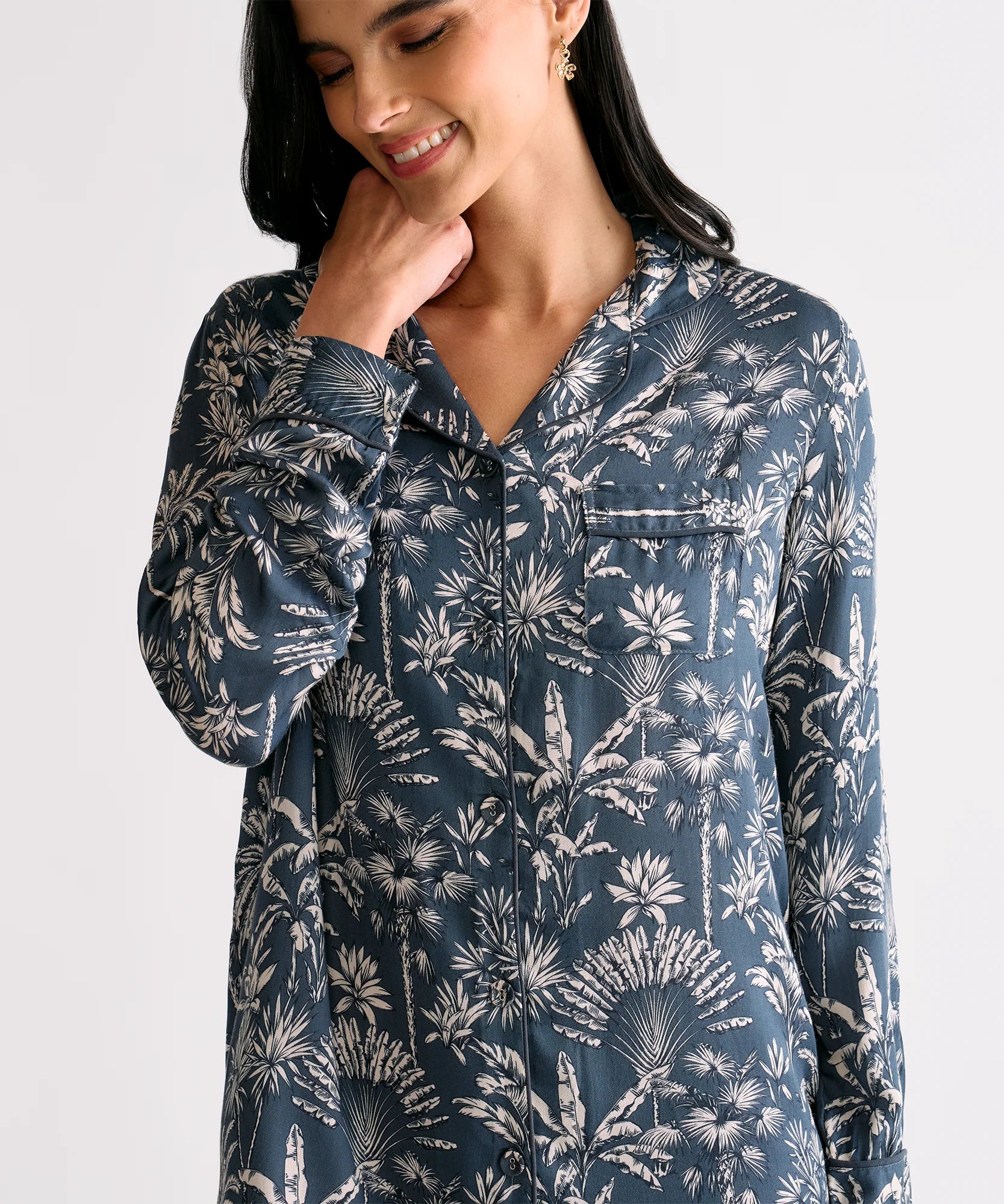 Pijama Camisero Palmeras Dreamy