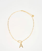 Collar Broche Charm Letra Navidad