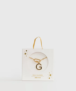 Collar Broche Charm Letra Navidad