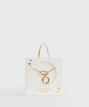 Collar Broche Charm Letra Navidad