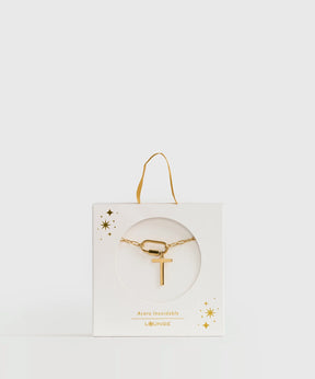 Collar Broche Charm Letra Navidad