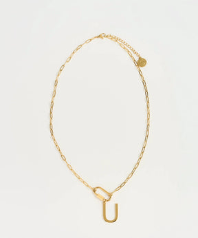 Collar Broche Charm Letra Navidad