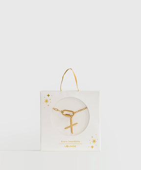 Collar Broche Charm Letra Navidad