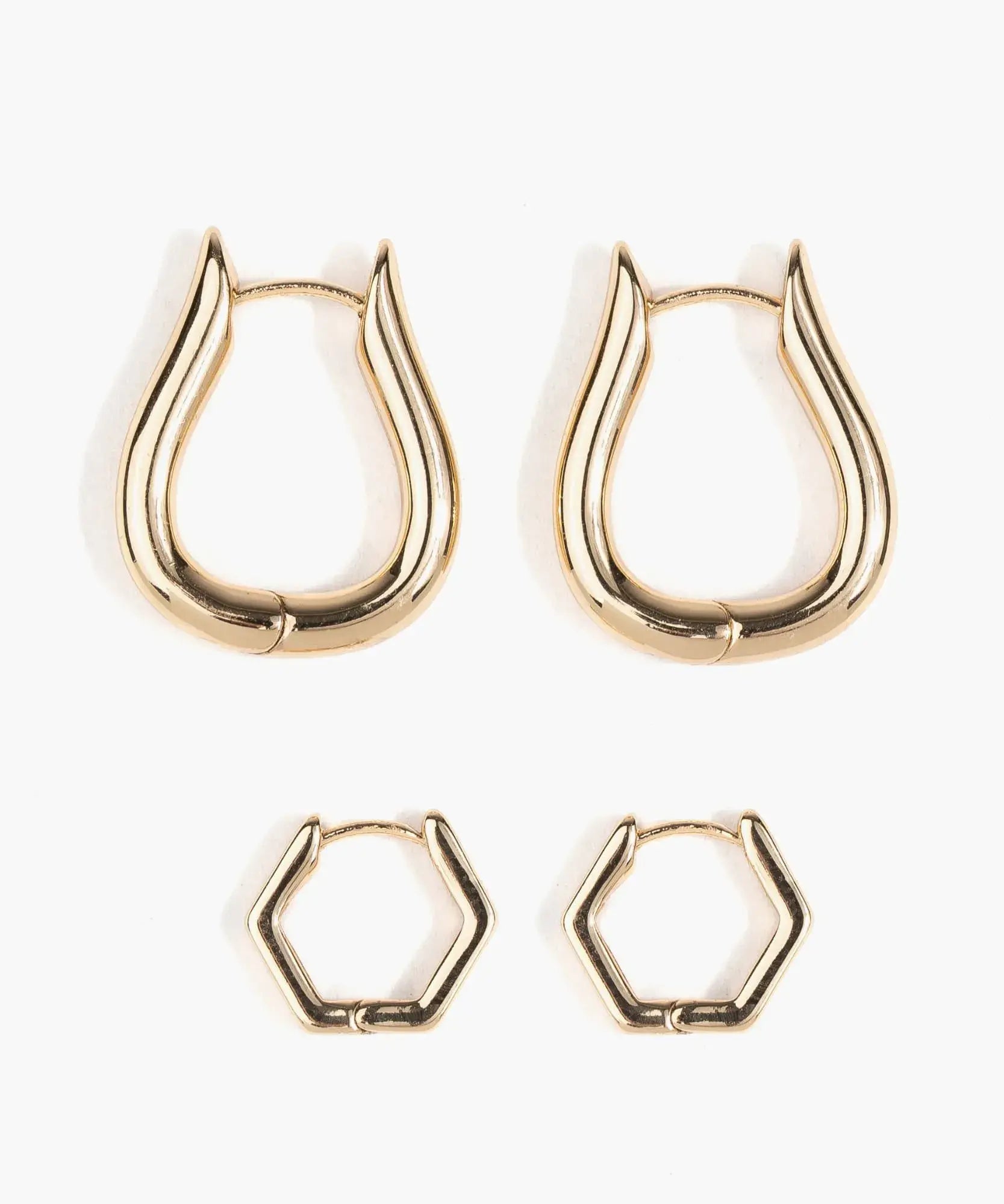 Set Aros Argollas Geométricas