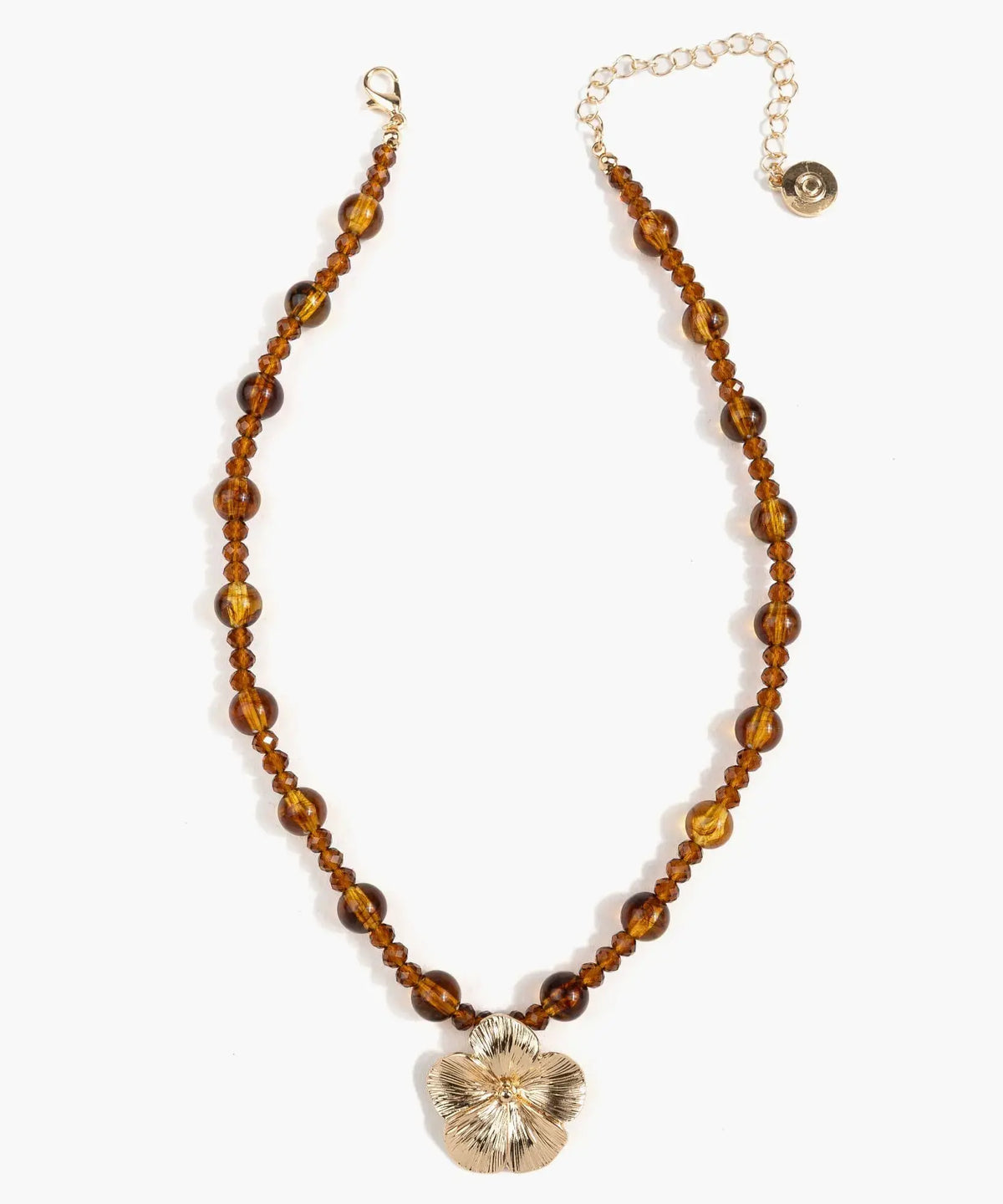 Collar Mostacillas Y Flor