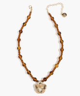 Collar Mostacillas Y Flor