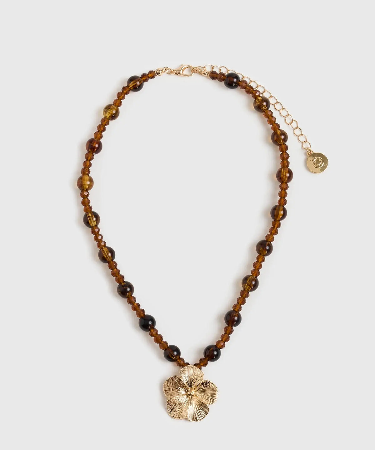 Collar Mostacillas Y Flor