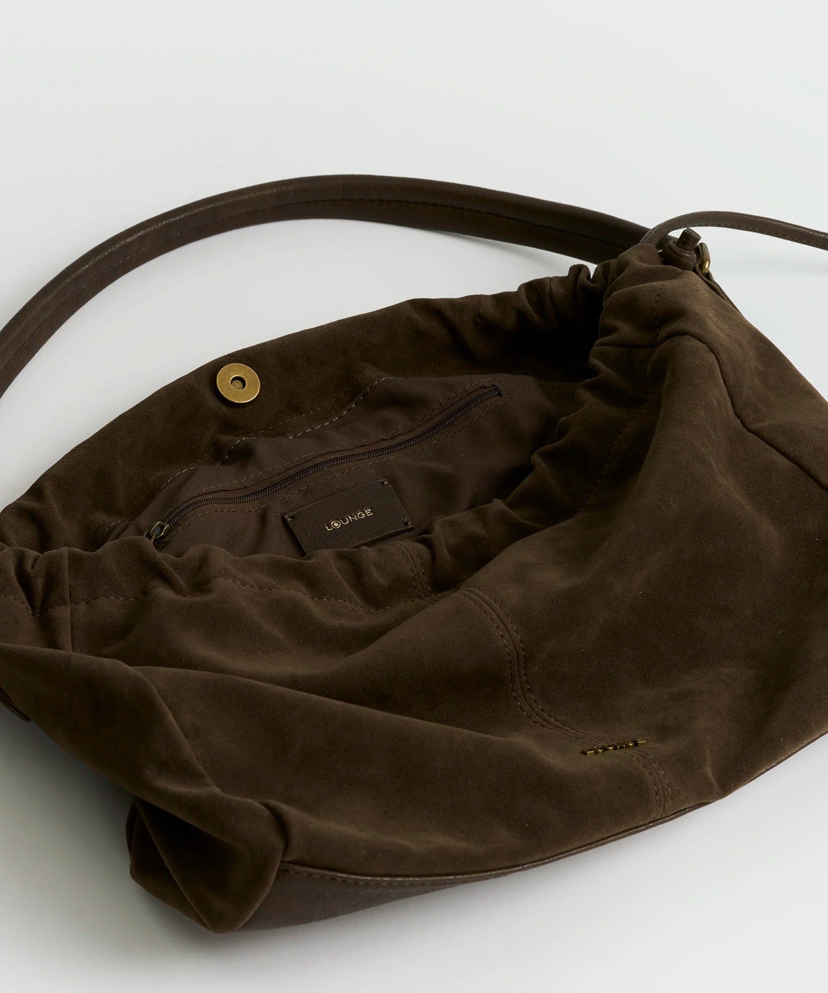 Cartera De Hombro Fake Suede Ajustable Woman