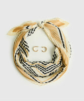 Set Pañuelo Y Aros Plisados