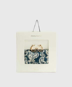 Set Pañuelo Y Aros Plisados