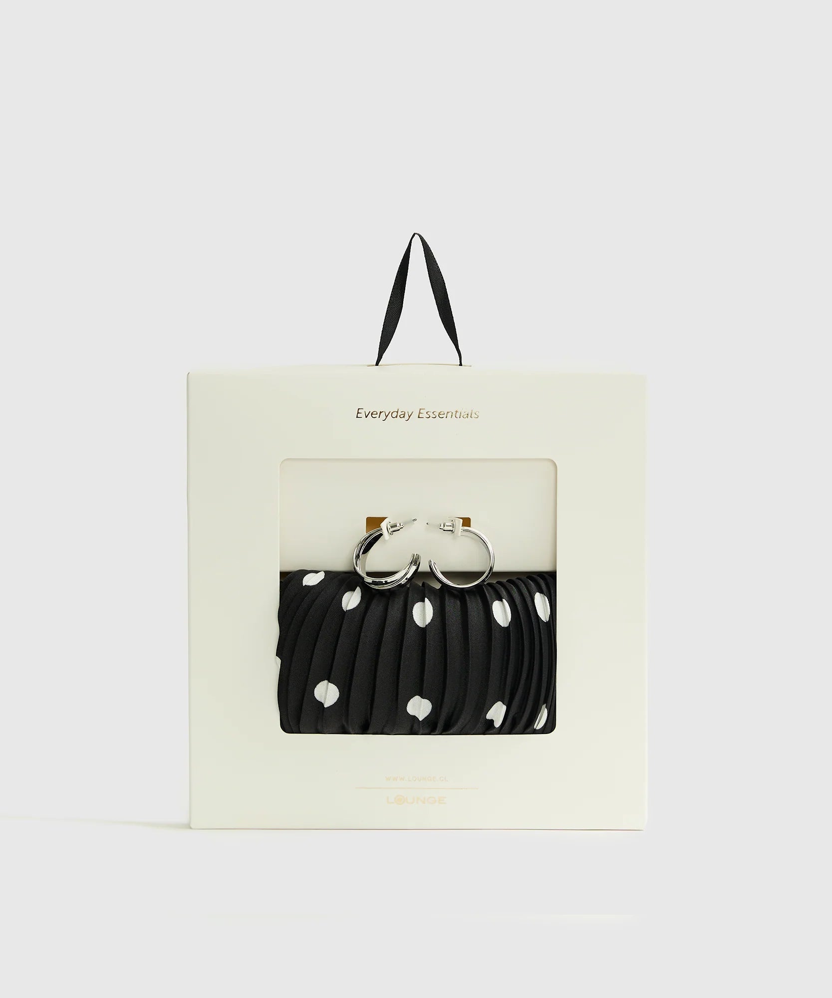 Set Pañuelo Y Aros Plisados Puntos