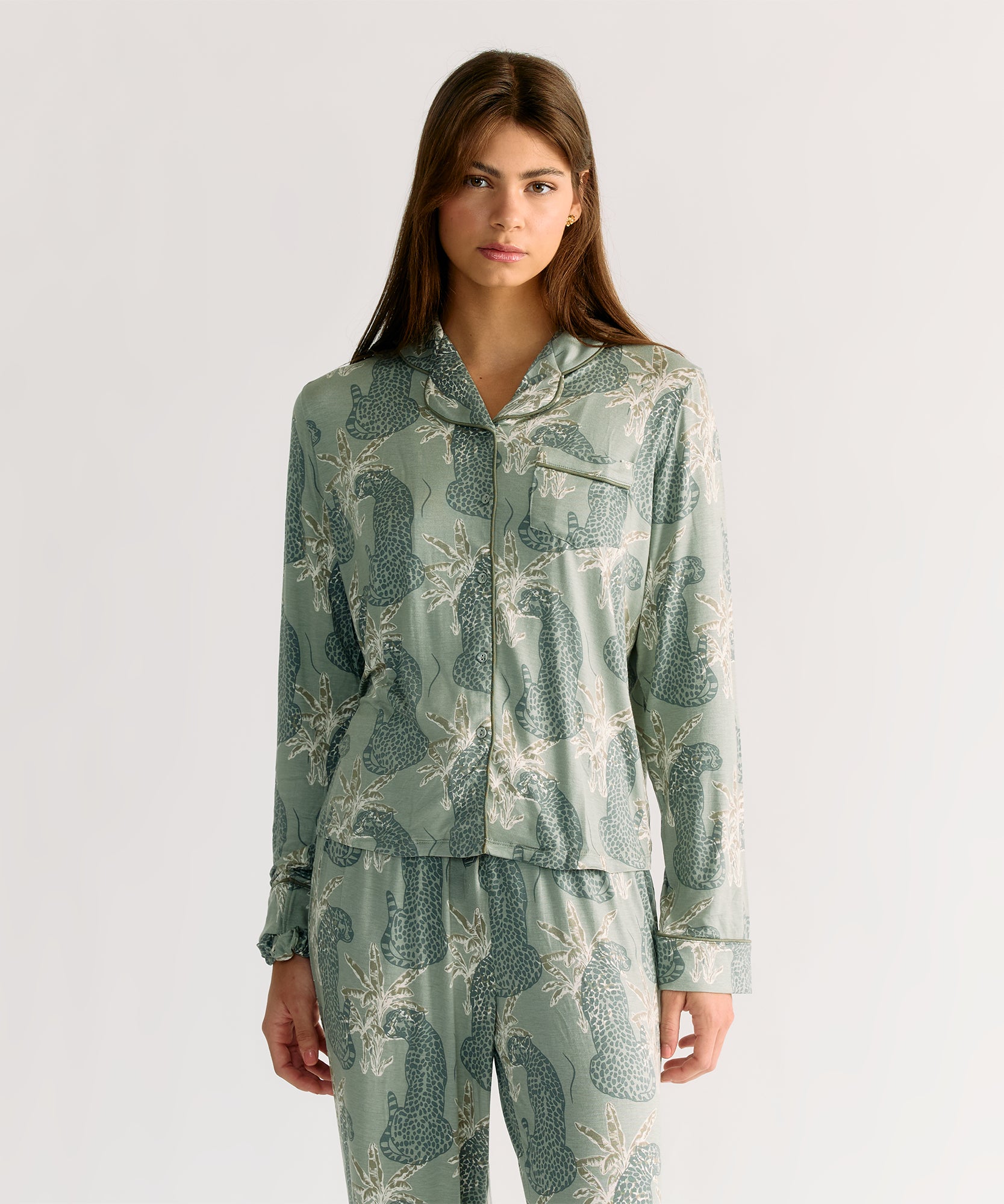 Set Pijama Tigres Verde Dreamy