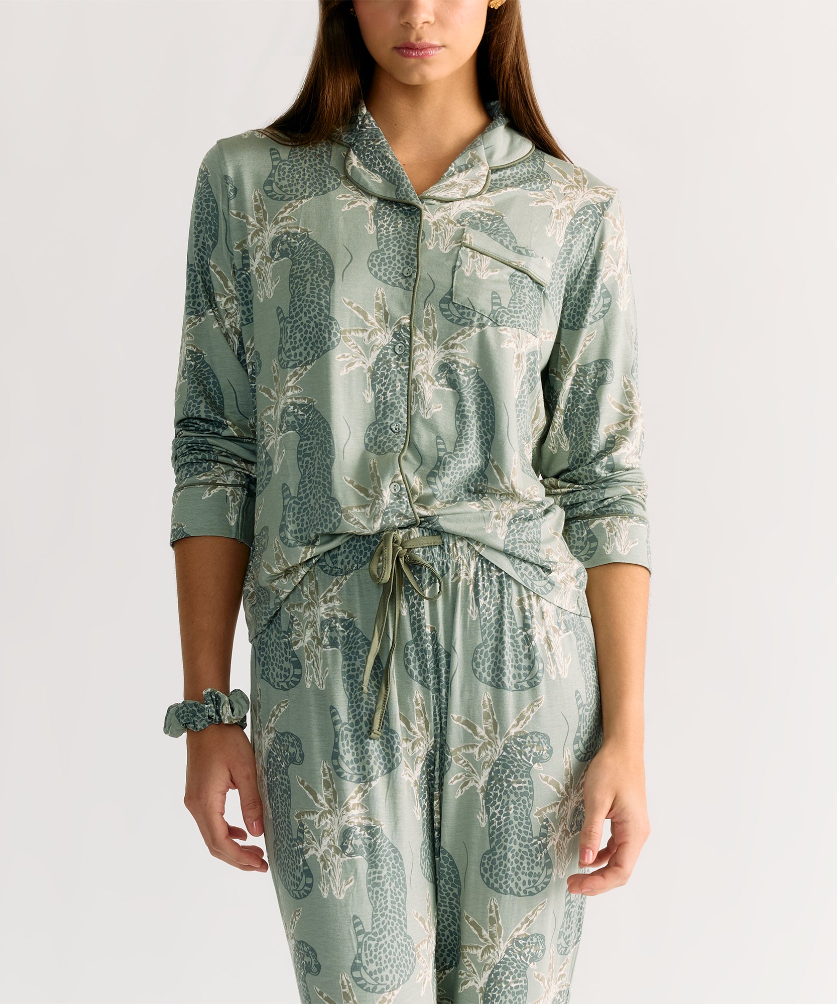 Set Pijama Tigres Verde Dreamy