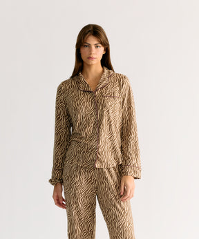 Set Pijama Cebra Café Dreamy