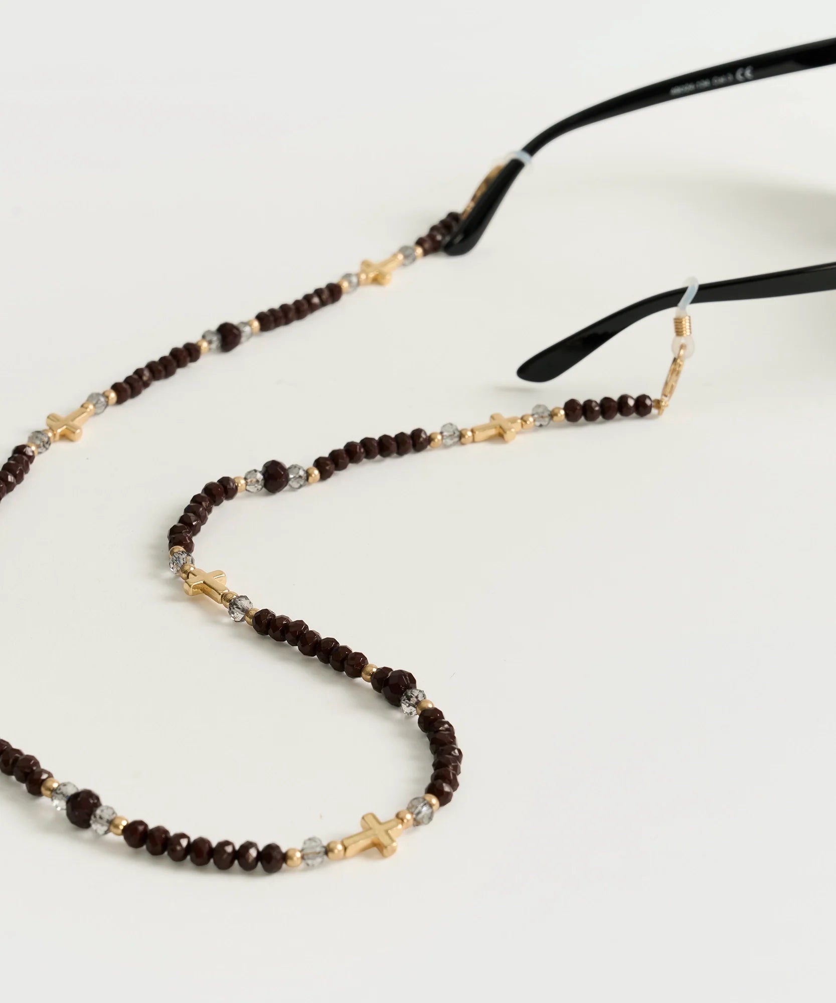 Strap Sujetador Lentes Mostacillas Cruces