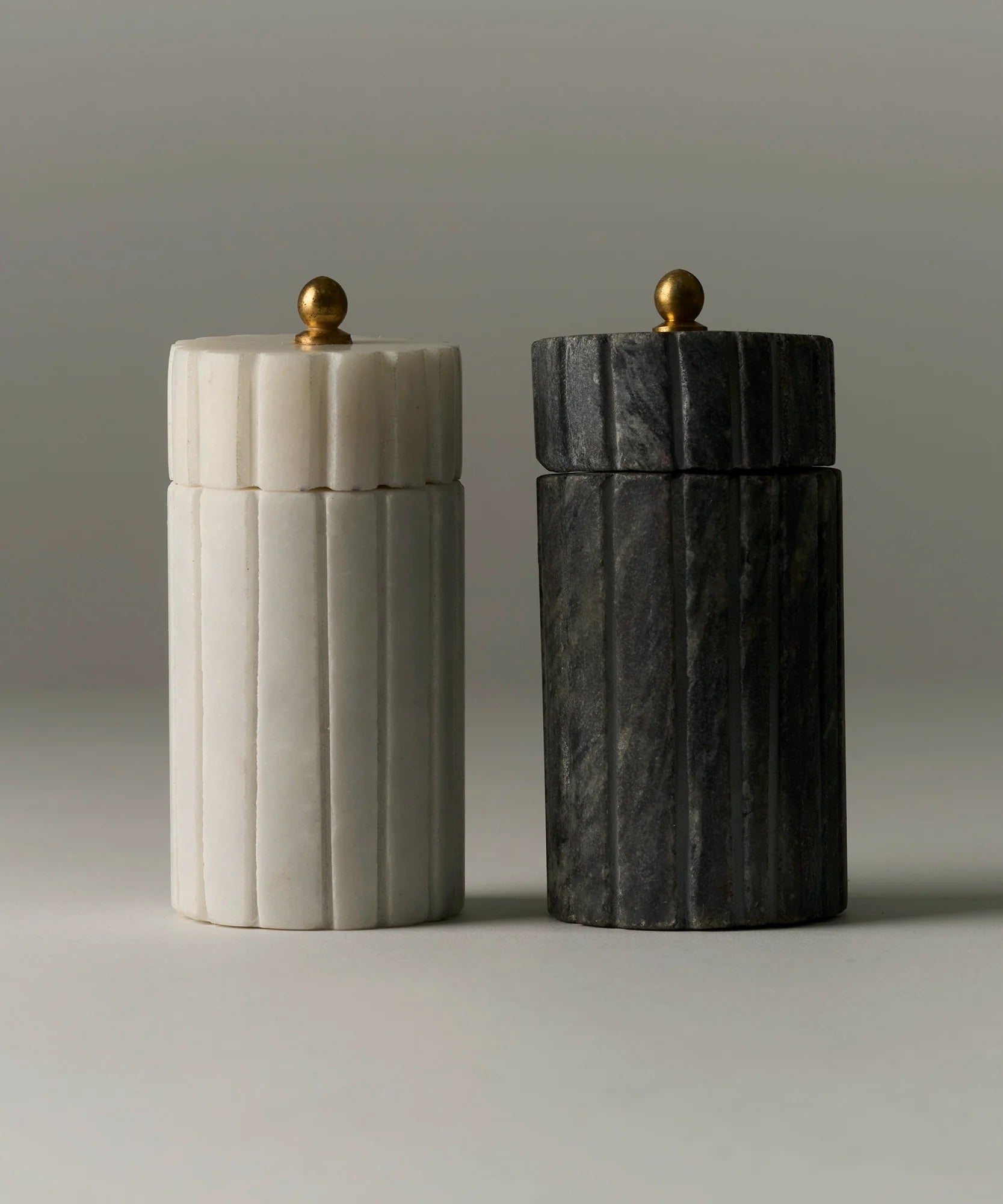 Set Salero Pimentero Marmol Molinillo