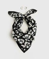 Set Pañuelo Y Aros Pañuelo Estampado Argollas Doble