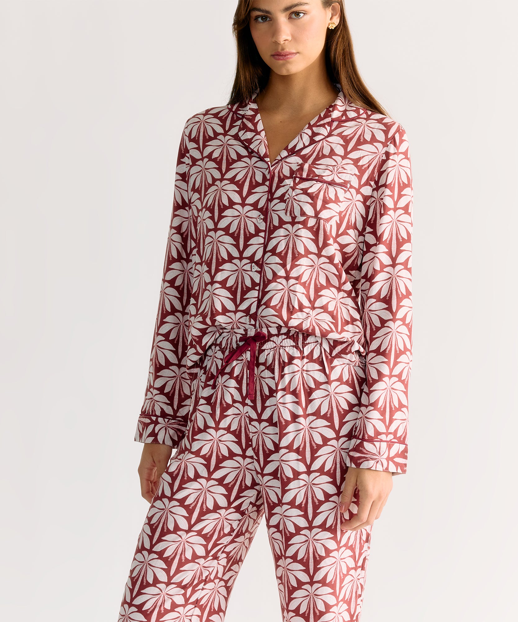 Pijama Camisero Palmeras Dreamy