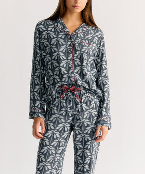 Pijama Camisero Palmeras Dreamy