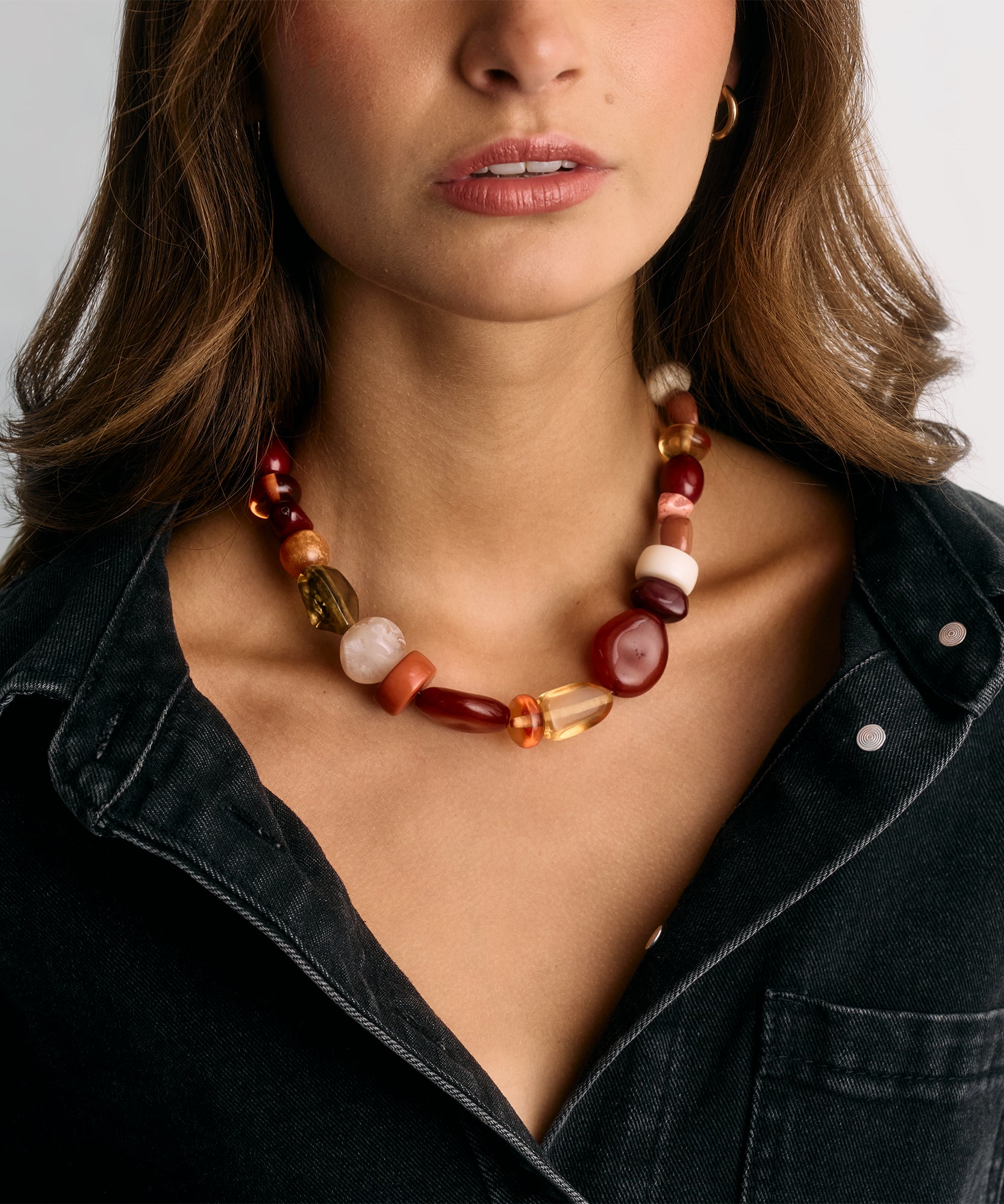 Collar Piedras Resina Irregulares