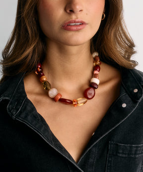 Collar Piedras Resina Irregulares